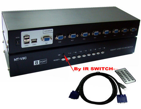 1 . pcs/lots MT-801UK-CH 8  SMART USB2.0 kvm- 