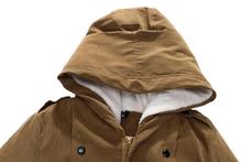 2015 New Fashion Khaki Cotton Jacket Parka With Hood Warm Winter Coat Mens Epaulet Jackets Coats