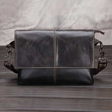 Top Quality New Men First layer Cowhide Genuine leather Vintage Cross Body Shoulder Messenger Business Luxury