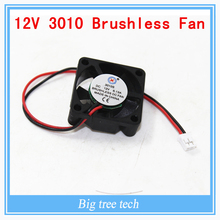 5pcs High quality 3010s 30MM 30 x 30 x 10MM 12V 2Pin DC Cooler Small Cooling Fan FOR 3D PRINTER PART with free shipping