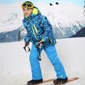 For 30 Degree Warm Coat Sporty Ski Suit Waterproof Windproof Boys Jackets Kids Clothes Sets Children