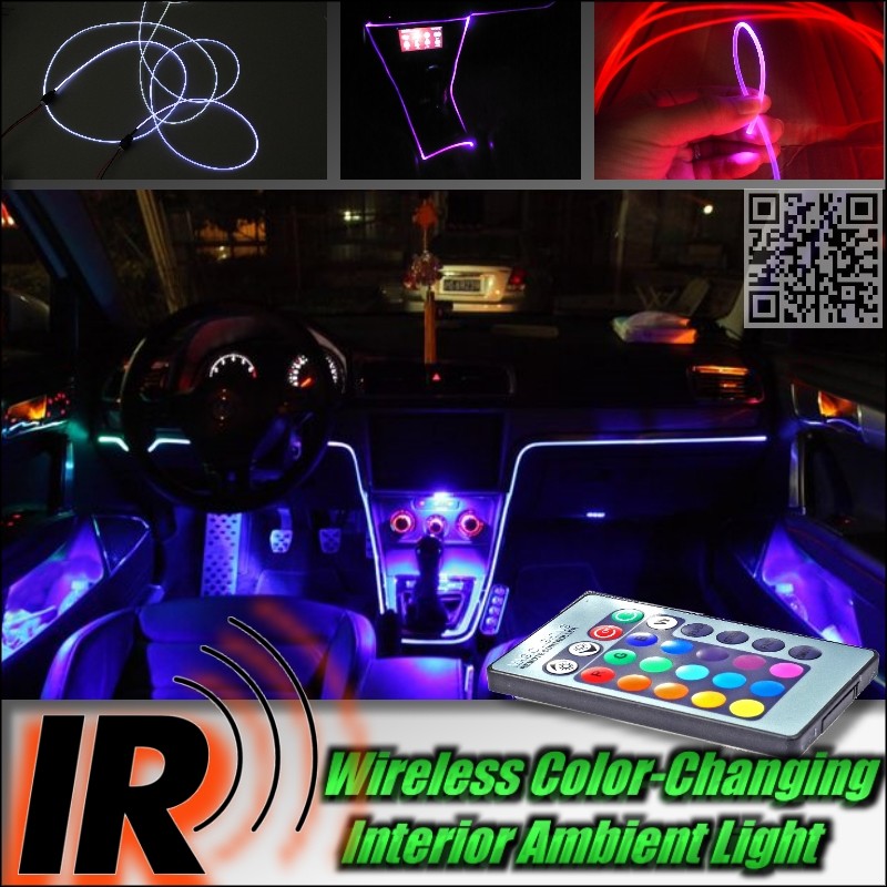 For Chevrolet Agile Optical Fiber Light with Wireless Control Change Color Ambient Light