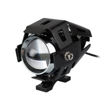 1 pair 2PCS Black Universal 125W 3000LM CREE U5 LED Motorcycle Driving Fog Headlight Spot Light