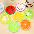 1 pcs silicone dining table placemats coaster kitchen accessories mat cup bar mug fruit colorful placemats