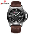 LONGBO mens watches top brand luxury quartz watch men chronograph leather military waterproof sport watches relogio