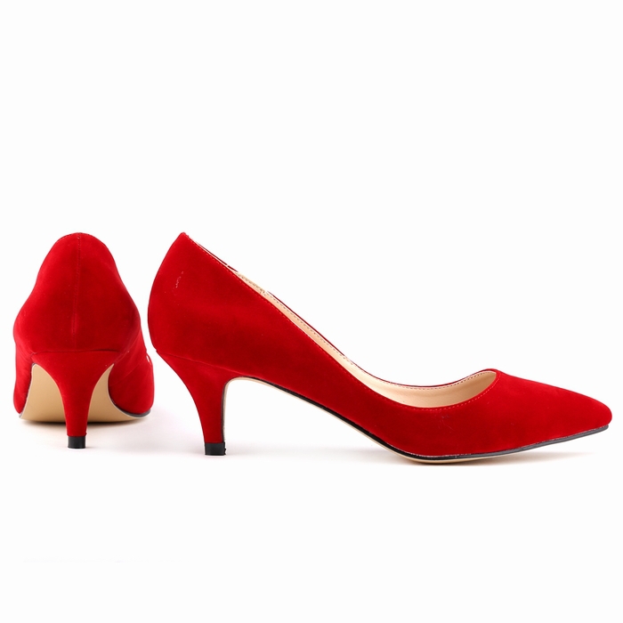 red low heel dress shoes