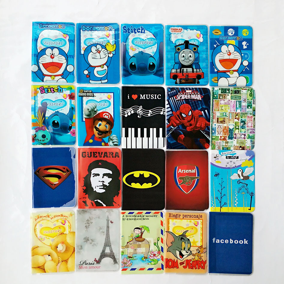 Image of Cartoon superman Passport Cover ID Credit Card Holder 3D Design PVC Leather Business Card Bag Passport Holder 14*9.6CM