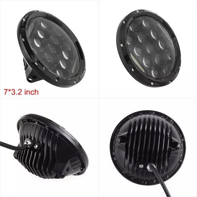 Fashion Design One Set 2pcs 7inch LED Headligth+DRL For Jeep 75W 6750LM High Lumens Excellent Fitment Auto Lamp Free Shipping 1