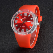 2015 New Arrival V6 Big Dial Men Lovers watch Silicon Sports Military Fashion Watches Quartz Wristwatches Gift Relogio Feminino