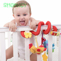 CUTE Spiral Activity Stroller Car Seat Baby Rattles Hanging Babyplay Travel Baby Toys Plush Animal Teether