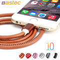 Bastec Super Strong Leather 20cm 100cm Metal Plug Micro USB Cable for iPhone 7 6 6s