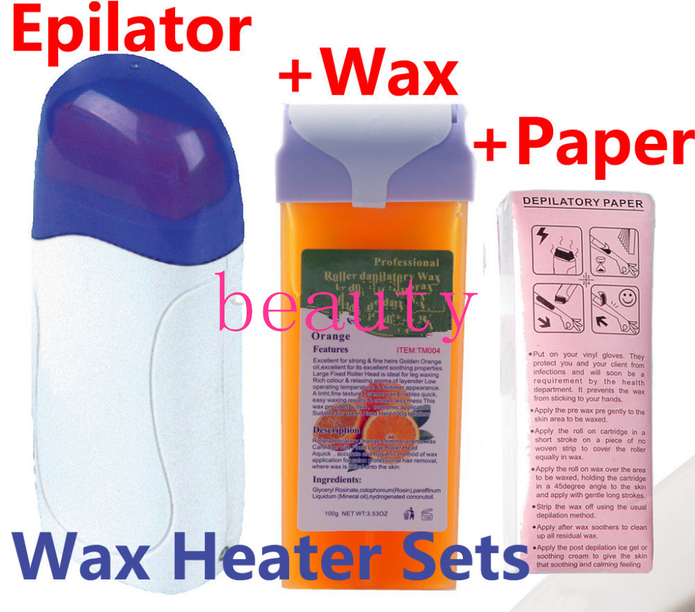 Image of 2015 new women body wax heater set cartridge epilator electric wax hair removal set 38