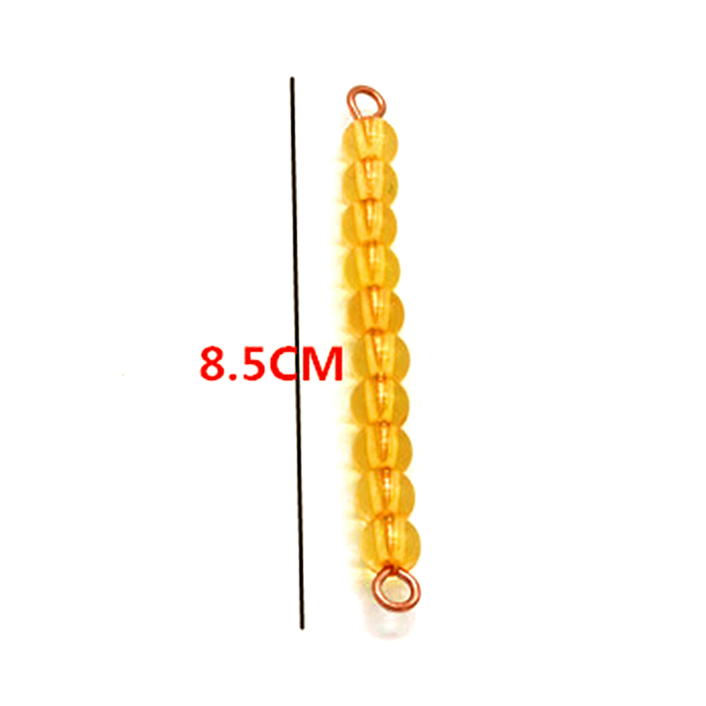 Montessory Number Counting Sticks 1-10 Bead Bar Math Early Learning Toy for Kids 