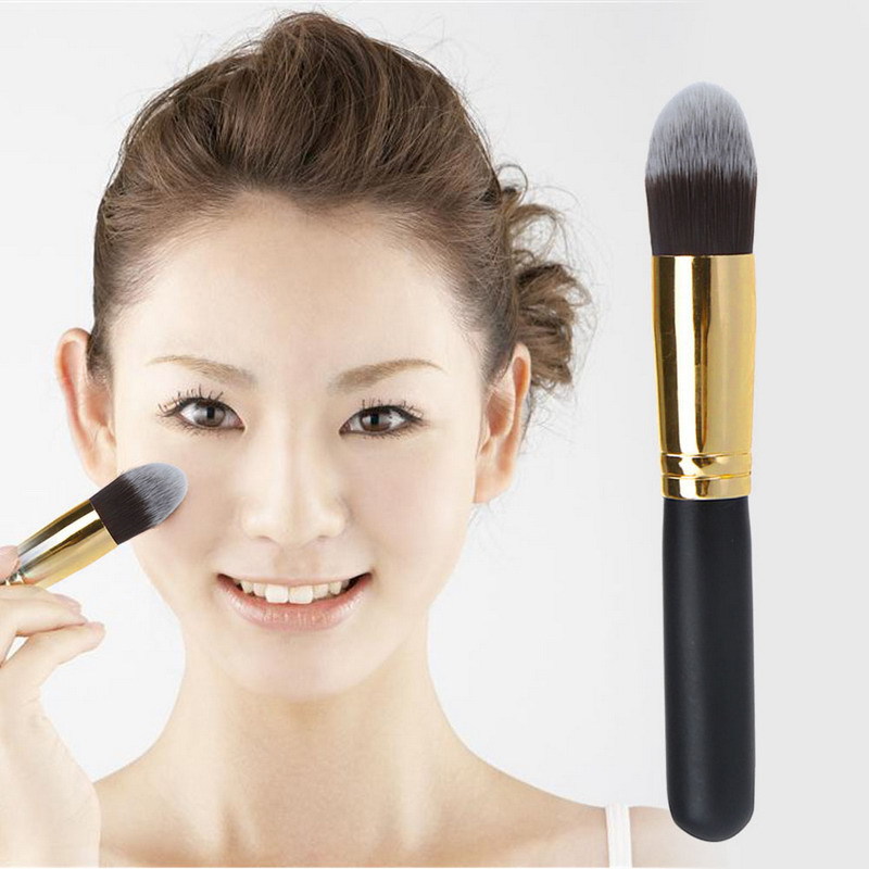 Free Shipping Hot Sale Tapered Cosmetic Brush Face Makeup Blusher Powder Foundation Tool Black GUB 