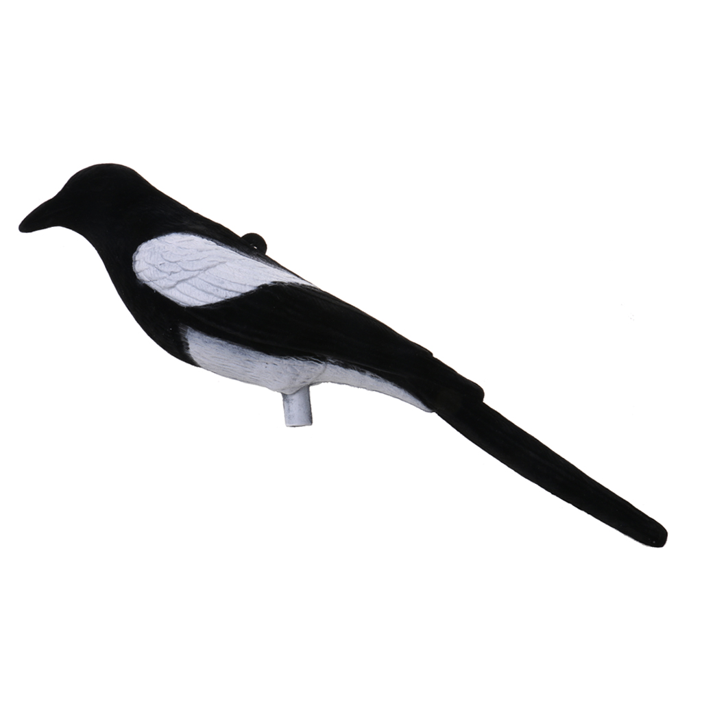 Description Picture 3 of item1 Pc Flocked Magpie Full Body Size Bird Hunting Decoys For Larsen Trap Cage Decoy Hunting Shooting Decoying Accessories Garden