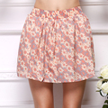 new 2016 summer skirts women Bohemian floral print super natural miniskirts A Line Above knee Chiffon
