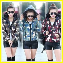 New 2014 Fashion girl Parkas Winter Female Down Jacket coat Women Clothing Camouflage Overcoat Casual Women Tops Jackets Parka