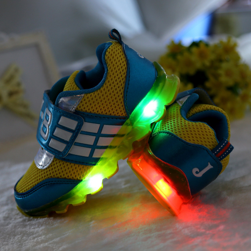 Child light shoes luminous led flash shoes high sneaker fashion girls and boys shoes casual sneaker