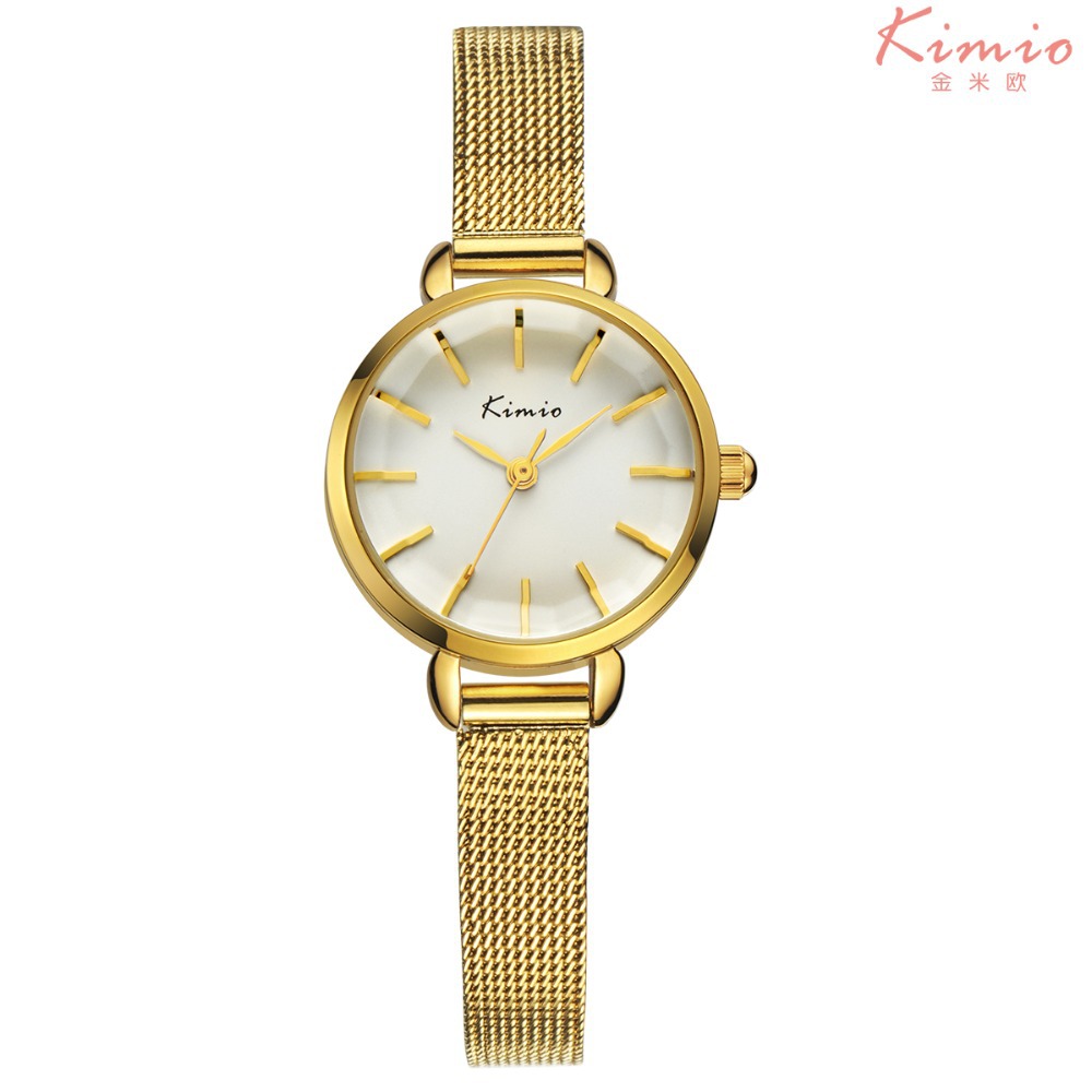 2015 New KIMIO Brand Fashion Casual Analog Display Quartz Watch Luxury Gold Ladies Watches Women Dress