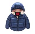 2016 New Arrive Baby Boy Down Jacket Kids Casual Cotton Solid Hoodies Winter Warm Coat Children