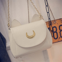 2015 new Limited Sailor Moon Bag Ladies Handbag Black White Cat Luna Moon Women Messenger Crossbody Bag