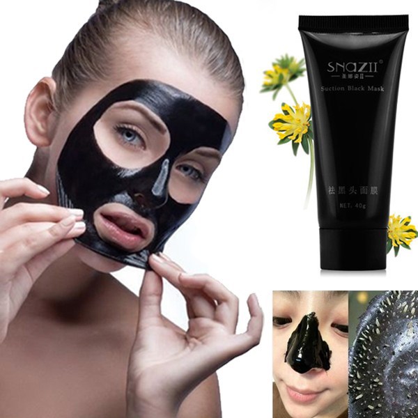Image of Suction Black Masks Deep Cleansing Purifying Remove Blackhead Nose Skin Care Mask Suction Whitening Mud Cream Black Head Pilaten