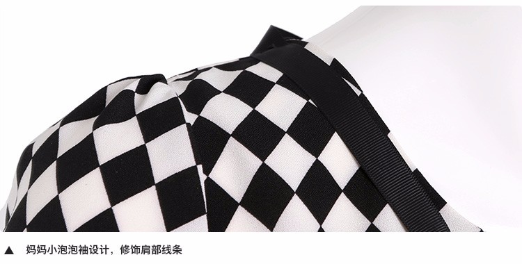 New Arrival 2015 Mother and Daughter Dresses Classic Plaid White and Black Casual Summer Dress (7)