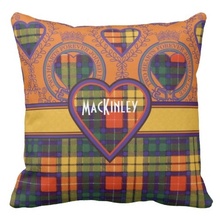 Soft Mackinley Clan Plaid Scottish Kilt Tartan Throw Pillow Case (Size: 45x45cm) Free Shipping