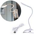 Portable design Reading Light Touch Switch Adjustable intensity USB Rechargeable LED Desk Table Lamp With Clip