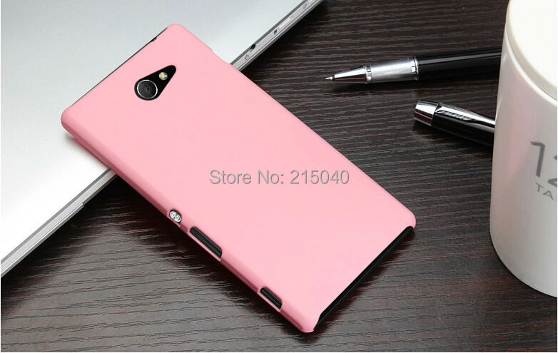 Colorful Oil-coated Rubber Matte Hard Back Case for Sony Xperia M2 S50h M2 Dual D2302 Matte Back Cover, SON-079 (13)