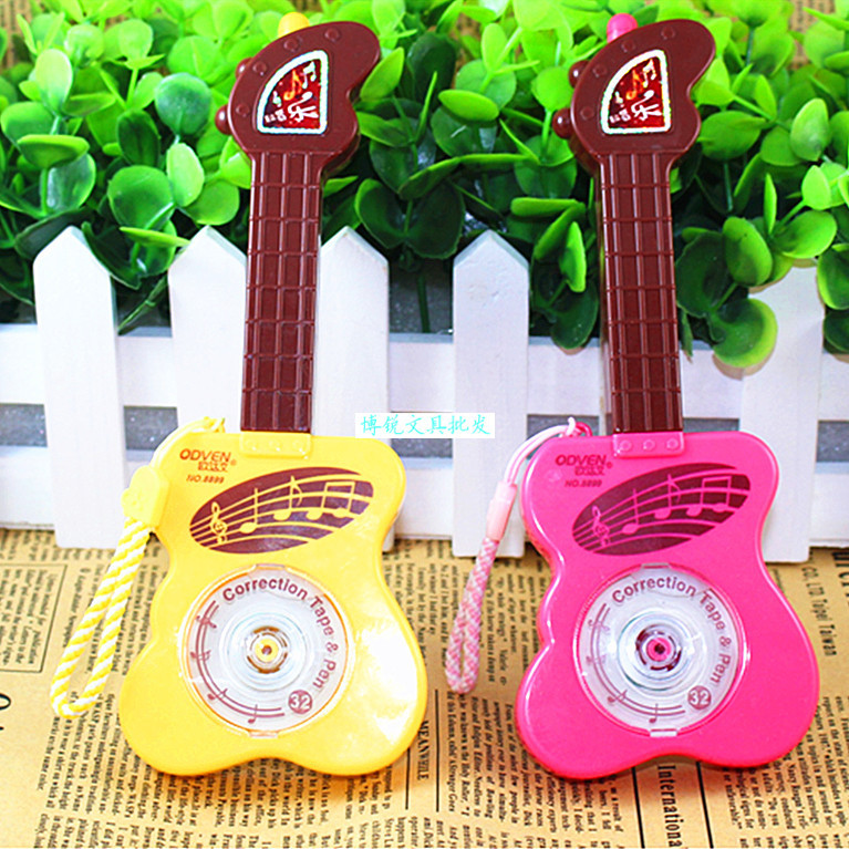 1pcs lovely music and creative student stationery guitar shape correction tape Correction Tape Correction Tape