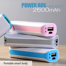 2600mah portable external battery 18650 powerbank high quality li-ion rechargeable backup power bank easy take free shipping