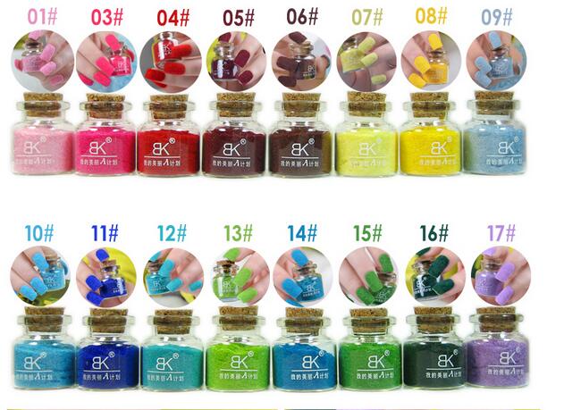 Image of 2016 New Free shipping one box Velvet used with gel nail polish Powder For Nail Art Decorations Flocked Fiber Colorful