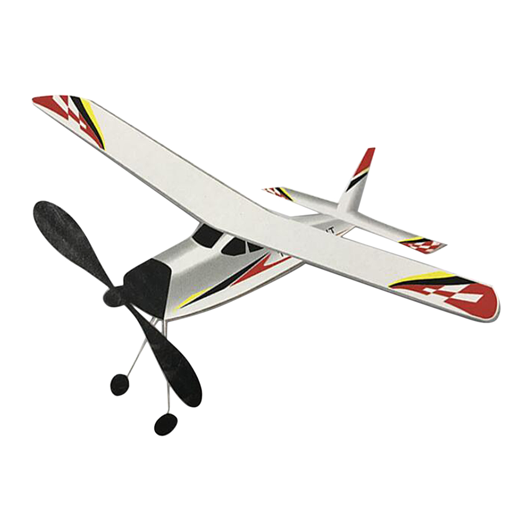Kids Plane Aircraft DIY Rubber Band Elastic Powered Glider Flying Model Toy SG 