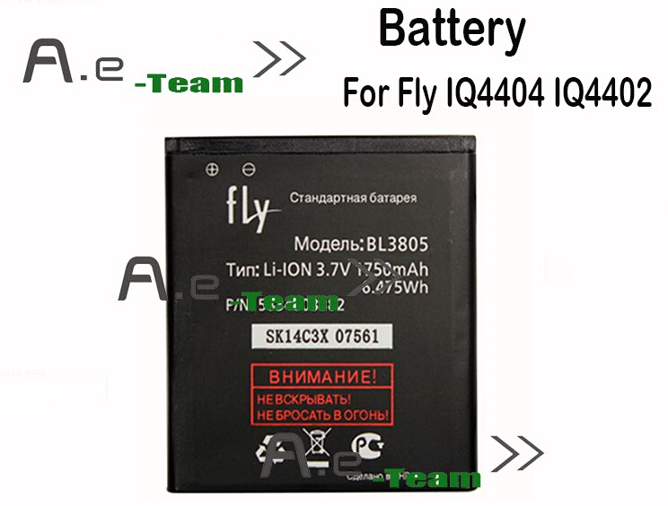 100%  BL3805    1750     Fly IQ4402 iq4404 Batterij Bateria  