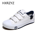 Woman Summer Autumn Shoes Fashion Women Casual Shoes Zapatos Mujer Flats Hook loop Leisure White Canvas
