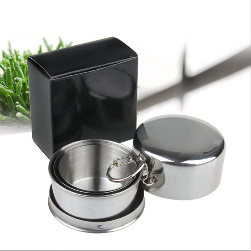 New !Stainless Steel Traveling Folding Cups Mug Ou...
