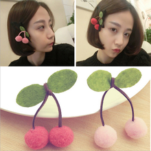 Hot Sale Lovely Cherry Girl Kids Baby Children Hairpin Twist Hair Clip Hairpins Barrette Hair Accessories for Women Lady Girls