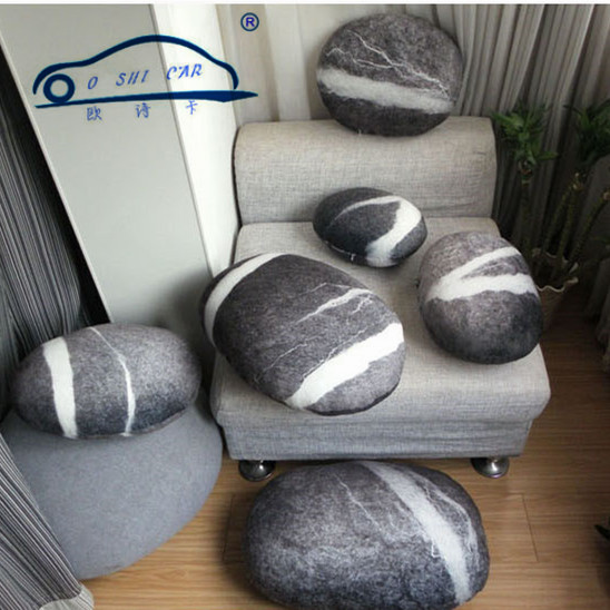 Outdoor Cushion Living Stones Backrest Colorful Country Road Pebble Case of Lumbar support Floor ...