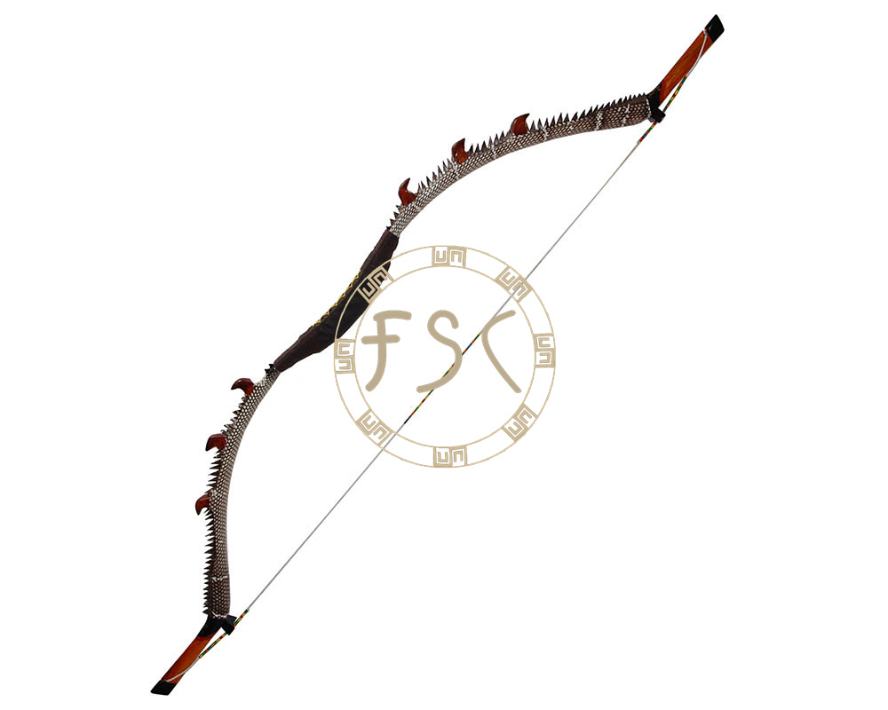 35lbs archery horse traditional recurve bow adult hunter hunting shooting bow and arrow snakeskin leather fiberglass