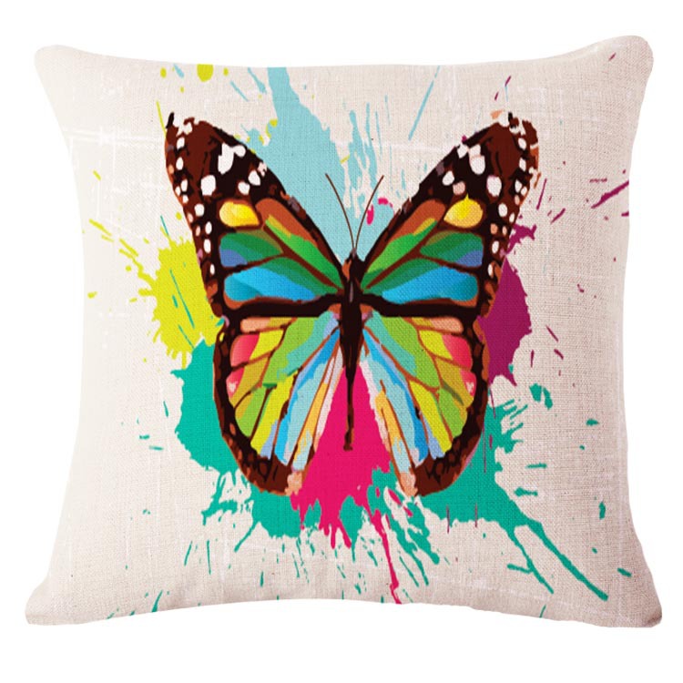 Europe 18x18 Colorful Butterfly Decorative Throw Pillows Kussens Home Decor Sofa Cushion Coussin ...