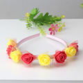 2016 Newly Design Headwear Holiday Hot Flower Headband Garland Children Hair Accessories Baby Lovely Floral Hair