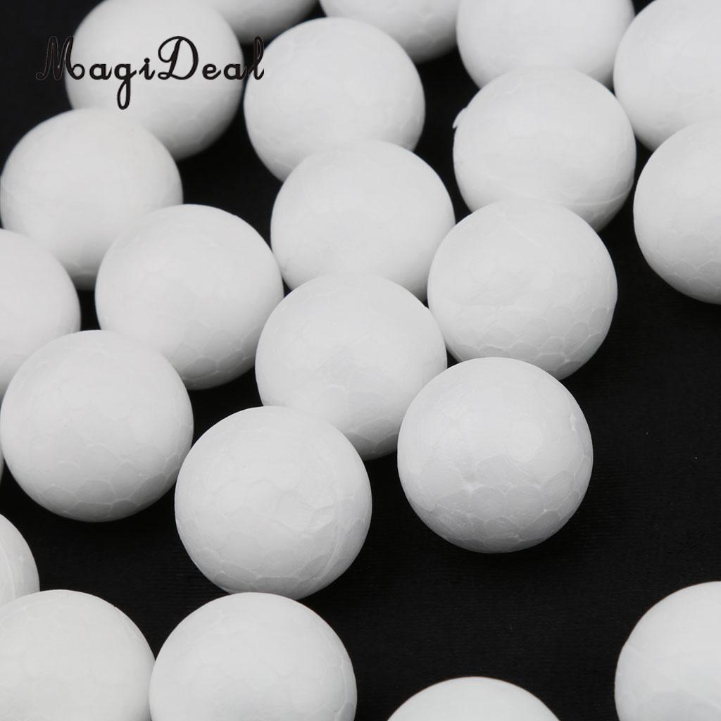 500x White Round Solid Styrofoam Foam Ball for Xmas Craft 10//15//20//25//27mm