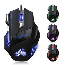 High Quality Professional Wired Gaming Mouse 7 Button 5500 DPI LED Optical USB Wired Computer Mouse Mice Cable Mouse