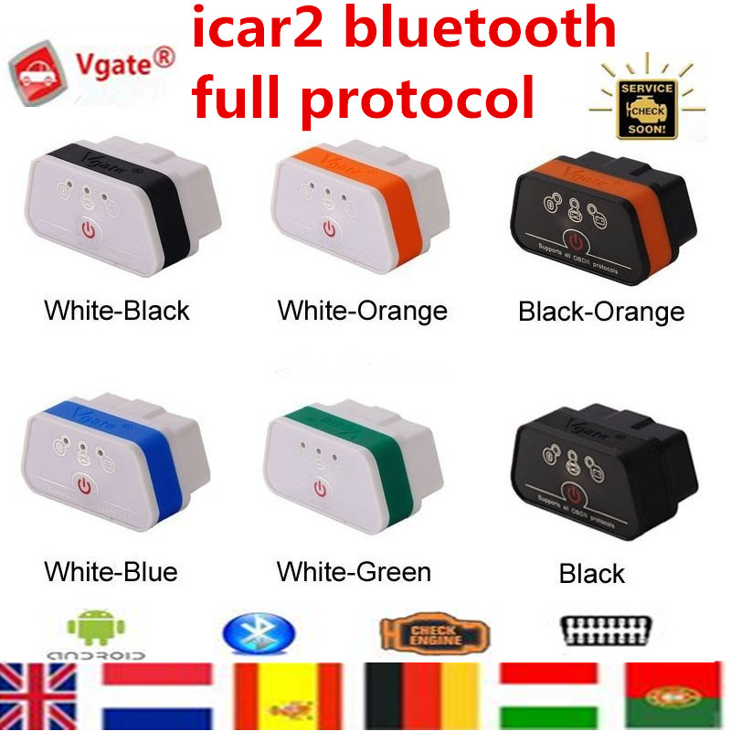 Image of Original Vgate iCar2 Bluetooth ELM327 Full Protocol OBD2 Scanner Diagnostic Tool Full Protocol Free Shipping