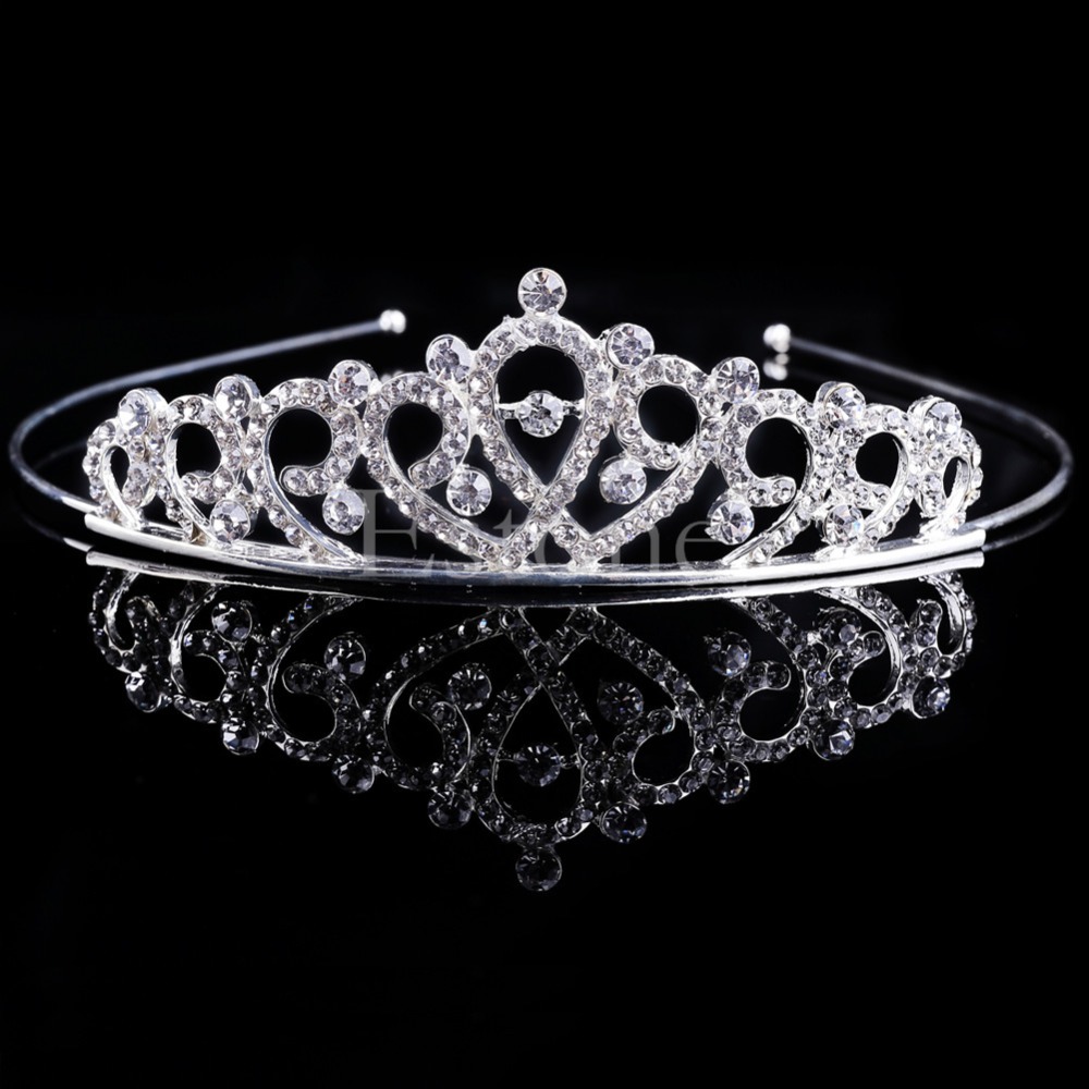 Image of New Girl Hair Band Headband Bridal Princess Stunning Crystal Tiara Wedding Crown