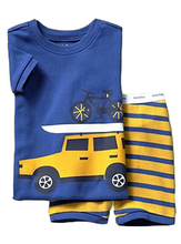 2015 Summer Kids Pajamas Sets Baby Boys Girls Sleepwear Short Sleeve Pijamas Cotton Costume Children Nightdress