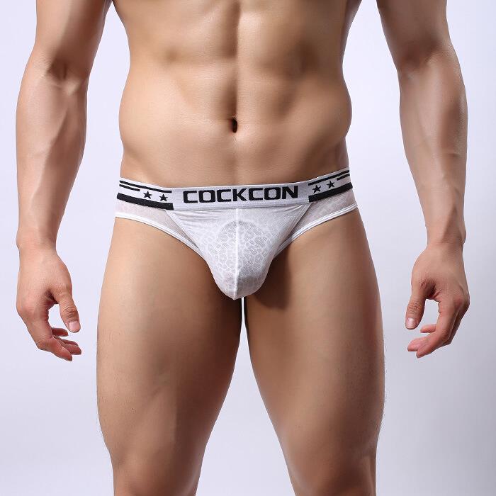 COCKCON Men s Briefs Low Rise Sexy Underwear Gay Transparent Male Sex Briefs Breathable U Convex