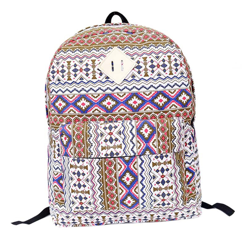 Feitong 2 цветов мода женщины холст рюкзак этническом стиле рюкзак школа книга сумка для девочек бесплатная доставка