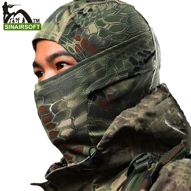 Image of Breathable Chiefs Rattlesnake Cam Tactical Mask Airsoft Paintball Full Face Mask Motorcycle Cycling Hunting CS Balaclava helmets